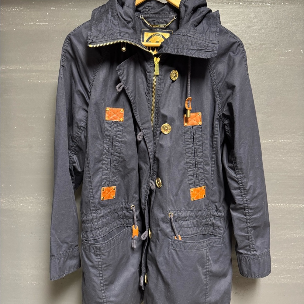 Michael Kors Kids Raincoat with Orange Details